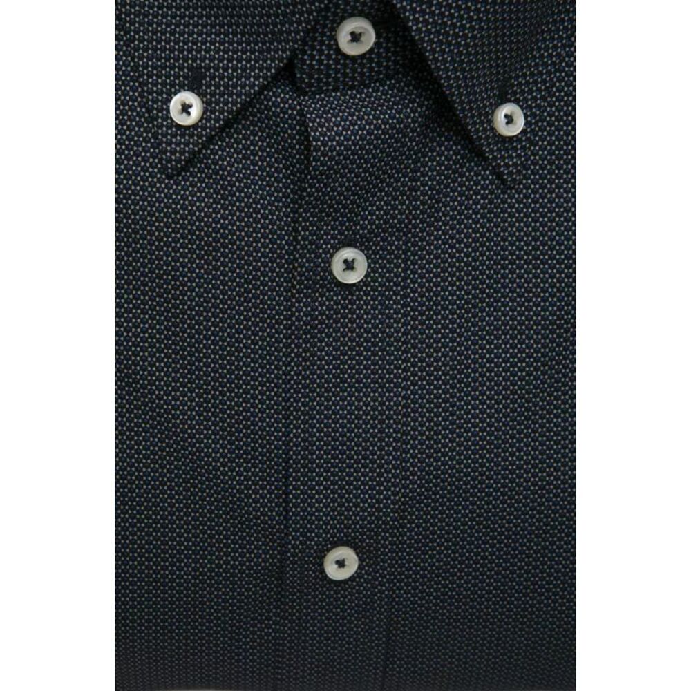 Robert Friedman Black Cotton Men Men's Shirt - Picture 3 of 4